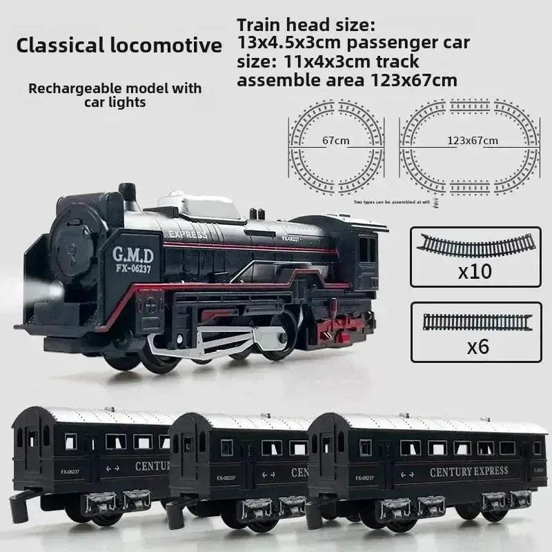 Electric Train Set With Lights For Kids Christmas Toy Gift - ToylandEU