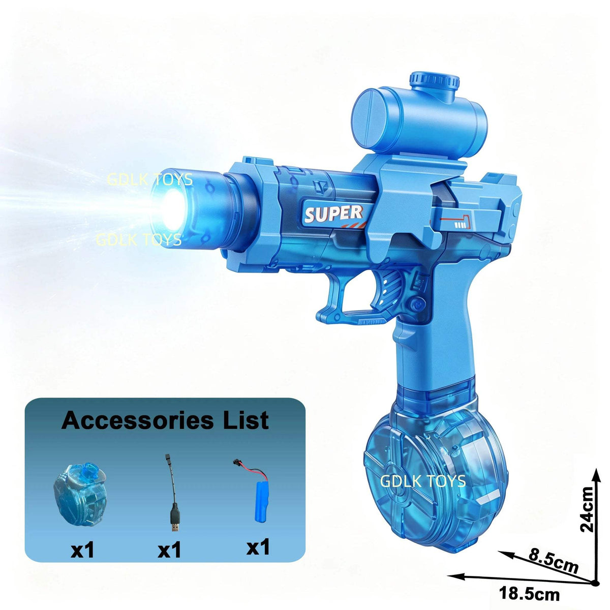 Electric Water Gun | 8-10m Range | Toylandeu™