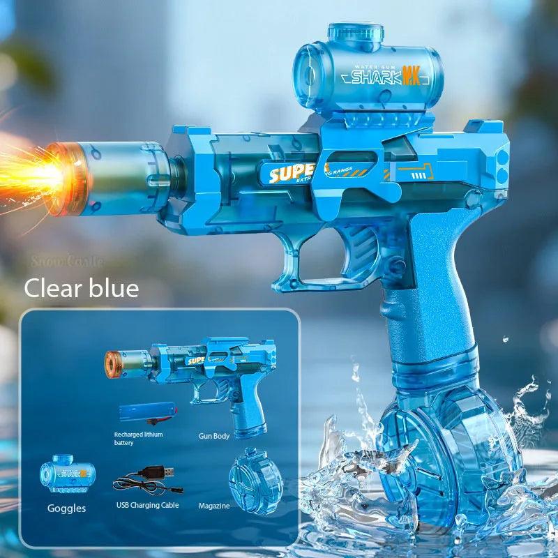 Electric Water Gun Flame Effect Lights High Speed Blaster