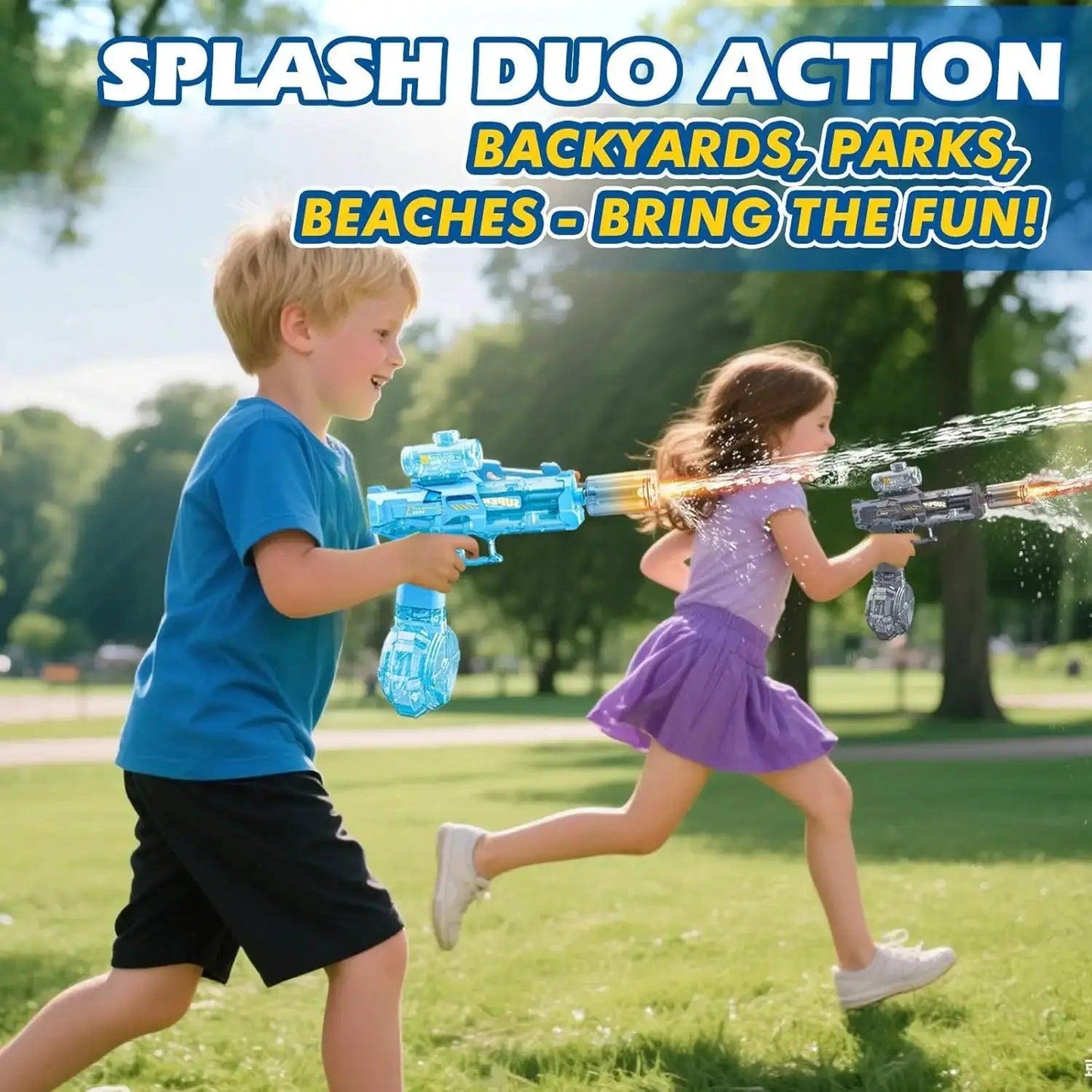 Rechargeable Electric Water Gun With LED Lights 26ft Range - ToylandEU™
