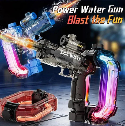 Electric Water Gun With Lights Long Range Power - ToylandEU™