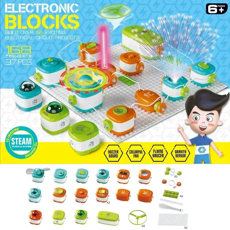 Electronic Building Blocks STEM Kit for Kids Circuit Experiments - ToylandEU