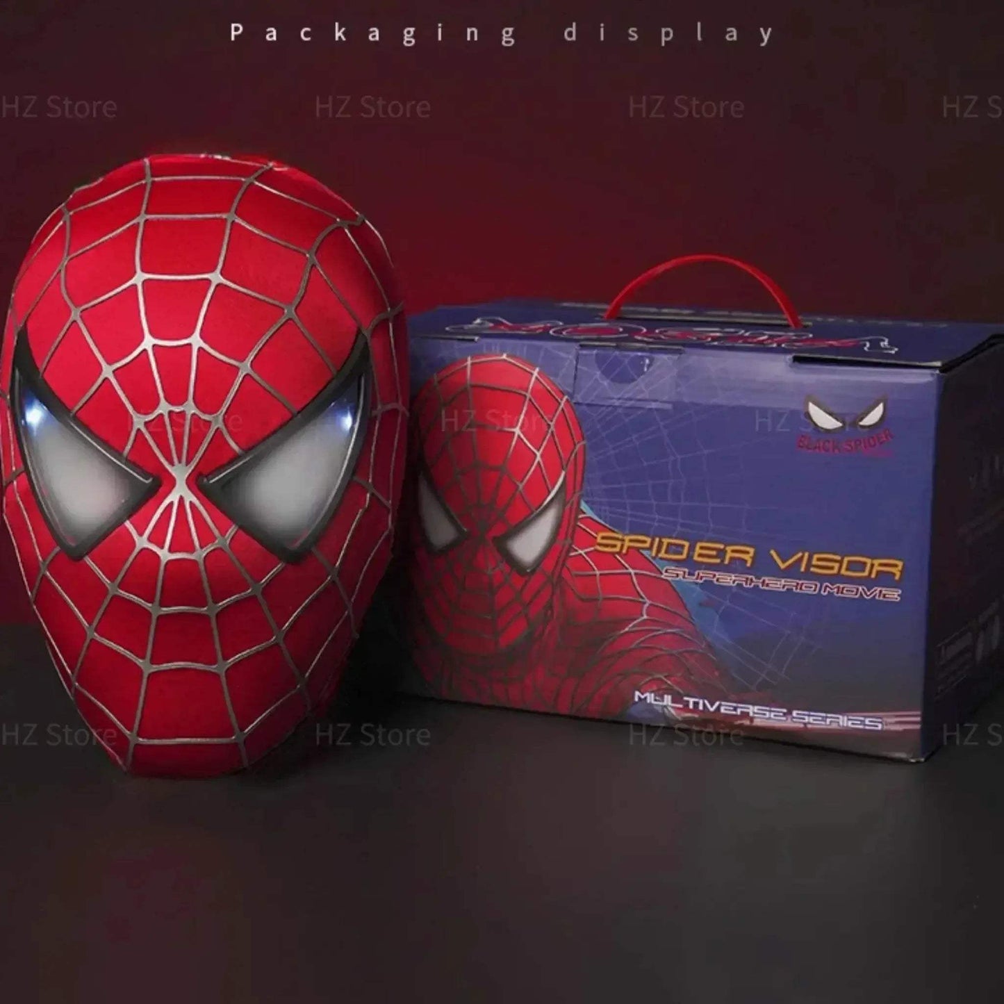 Electronic Spider Man Mask Tobey Maguire Wink Eyes Ring Control - ToylandEU