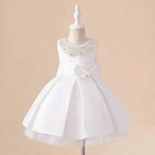 Elegant Beaded Bow Dress For Baby Girls Toyland EU - ToylandEU™