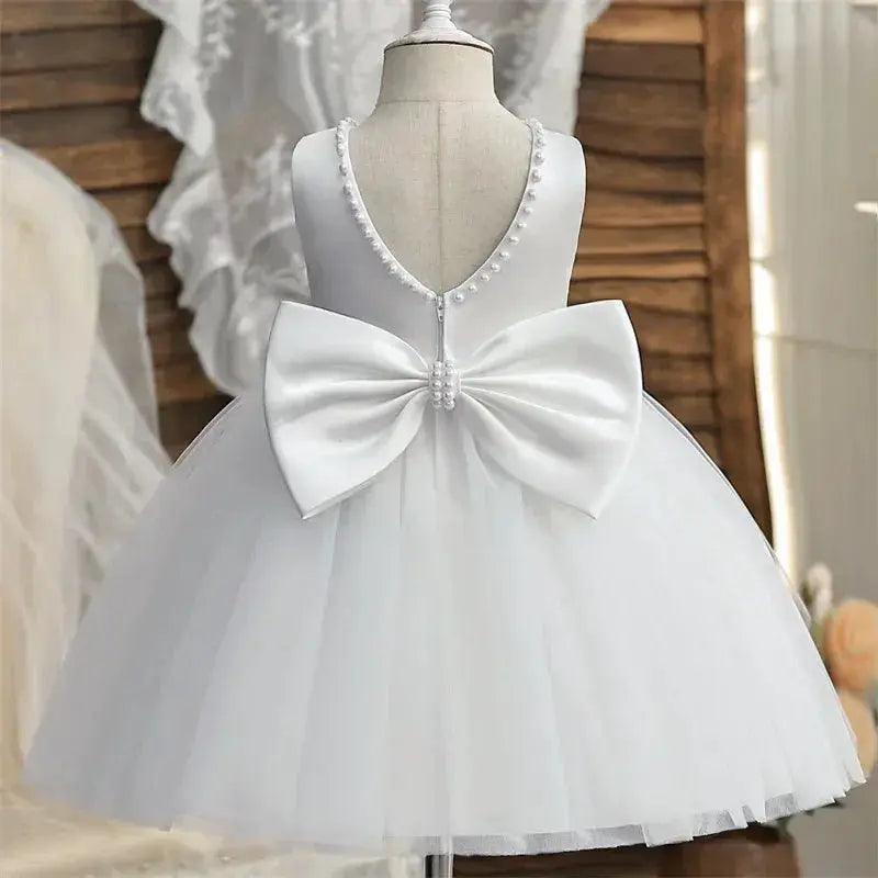 Elegant Pearl Beaded Dress 1st Birthday - Toyland EU - ToylandEU™