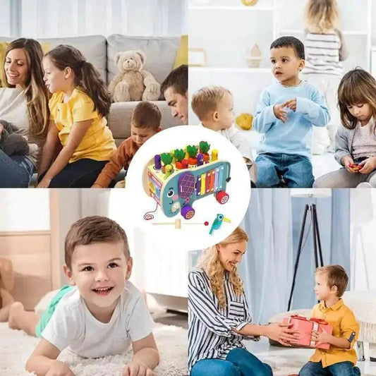 Elephant Themed Montessori 8-In-1 Rotating Gear Activity Set For Kids Ages Five And Up - ToylandEU™