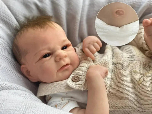 Elijah Reborn Doll Rooted Hair Vinyl Soft Touch - ToylandEU™