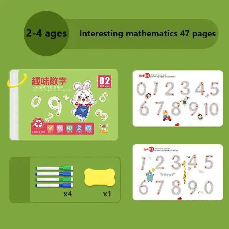 Enchanted Draw & Learn Workbook for Kids with Reusable Practice Sheets - ToylandEU™