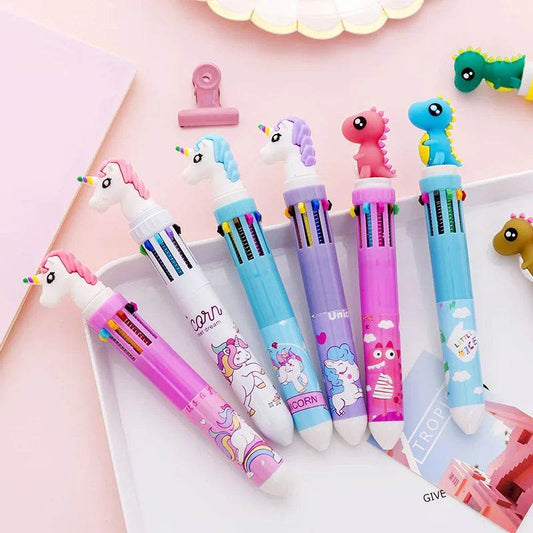 Enchanting 10-Color Unicorn Ballpoint Pen for Creative Kids - ToylandEU