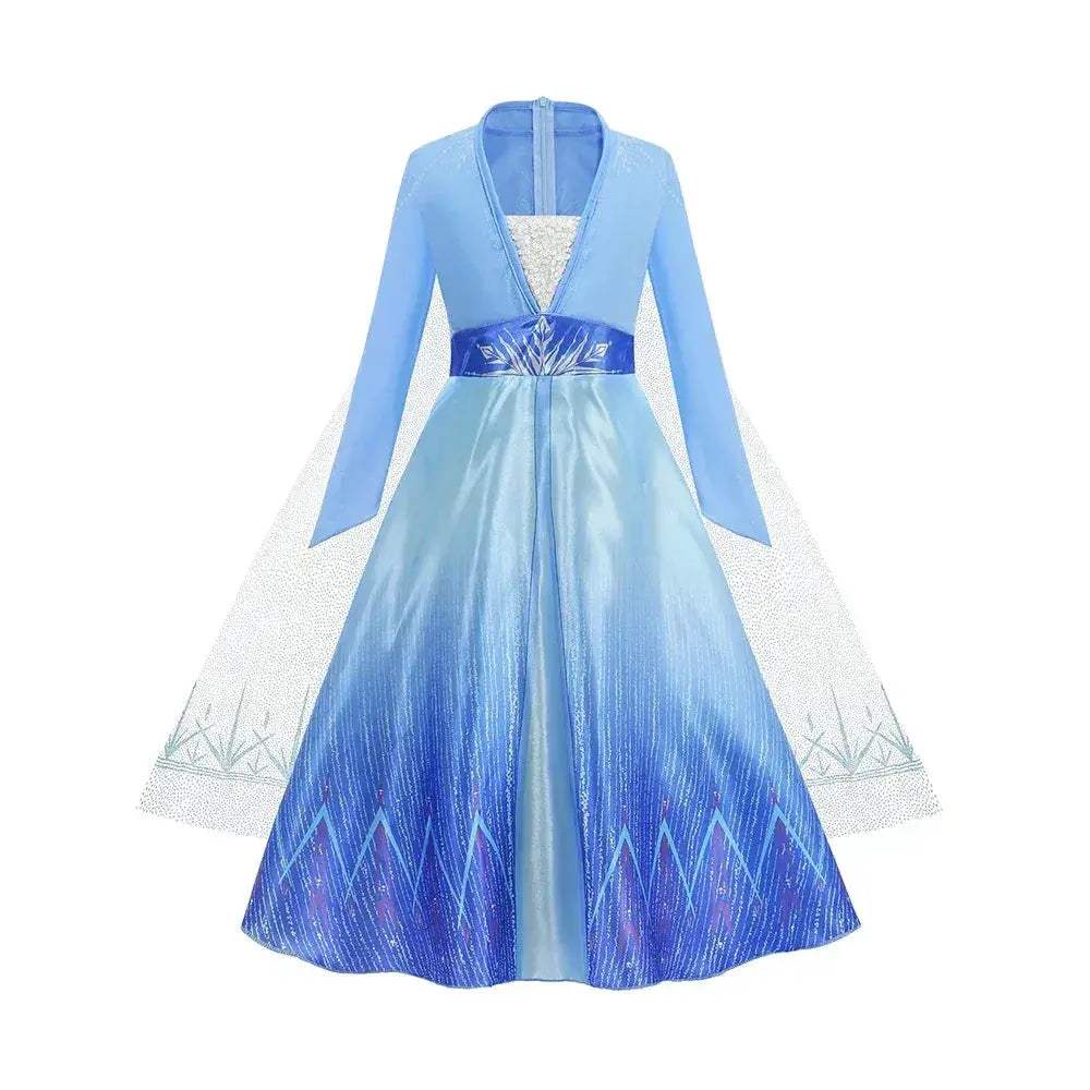 Enchanting Disney Princess Costume Anna Elsa Dress For Girls Ages 2 To 10 - ToylandEU