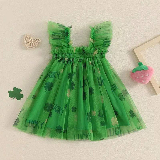 Enchanting Dress Sleeveless Clover Print Toyland EU - ToylandEU™