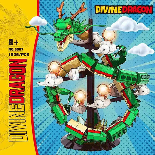 Enchanting Glowing Dragon Brick Model - MOC Set Manual Building Bricks MOC - ToylandEU