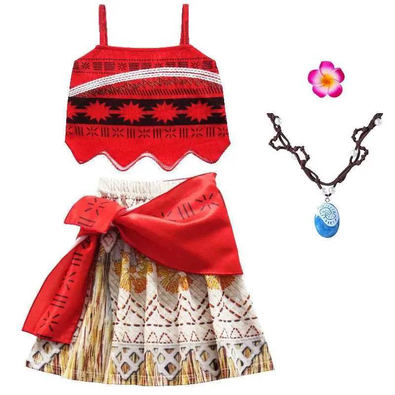 Enchanting Moana Costume Dress Appliques Toyland EU - ToylandEU™