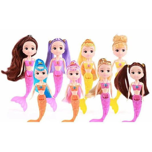 Enchanting Waterproof Mermaid Doll - 16cm Colorful Princess Toy - ToylandEU