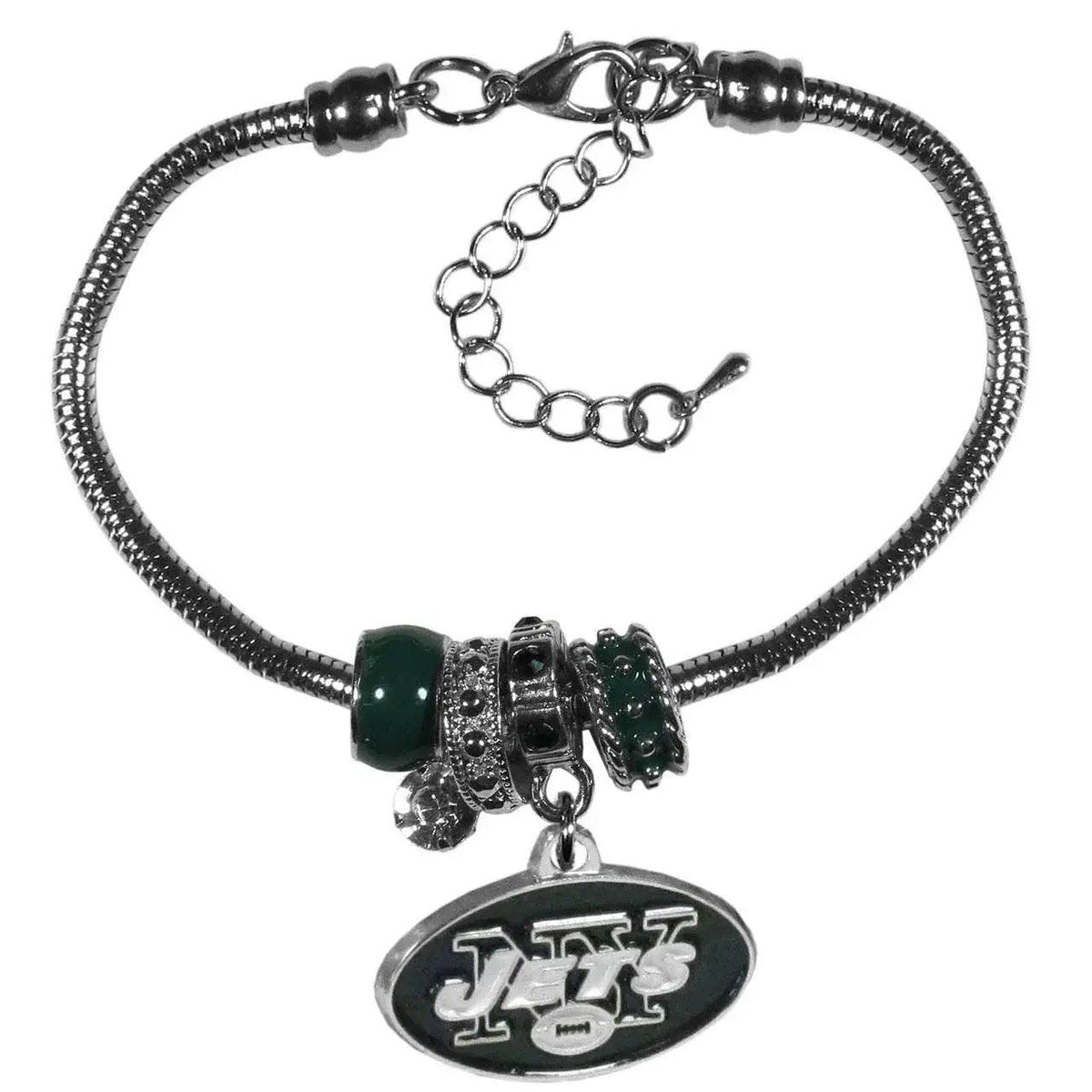 New York Jets Euro Bead Bracelet With Rhinestone Details - ToylandEU™