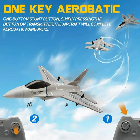 F16 RC Plane 3 Channel 6-Axis Gyro 2.4GHz Radio Controlled Glider - ToylandEU