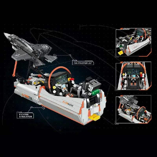 F35 Warplane Building Blocks Set Realistic Detail Lego - ToylandEU™
