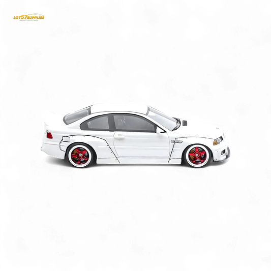 FLAME BMW M3 E46 Widebody Pandem Pearlescent White 1:64 - ToylandEU™