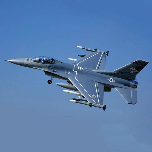 FMS RC Simulation Aircraft Fixed Wing Fighter Foam Assembly 64mm F-16 PNP Version Remote Control Adult Toy - ToylandEU
