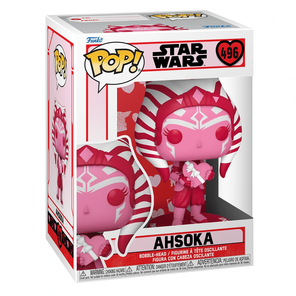 POP! Vinyl | Ahsoka Tano Figure | 3.75in Vinyl | Star Wars Valentines Edition