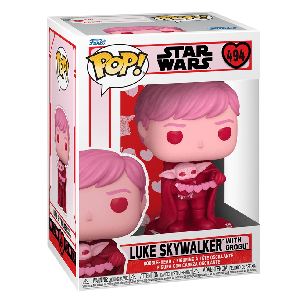 Pop Vinyl | Luke and Grogu Valentines Vinyl | 3.75in | Window Box