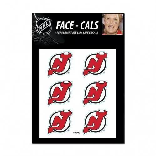 New Jersey Devils Tattoo Face Decals Peel Stick Waterless - ToylandEU™