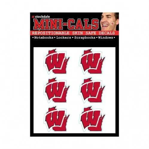 Wisconsin Badgers Tattoo Face Decals Waterless Peel Stick - ToylandEU™