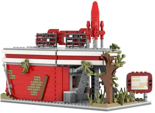Fallout LEGO Red Rocket Truck Stop MOC Build 880 Pieces - ToylandEU
