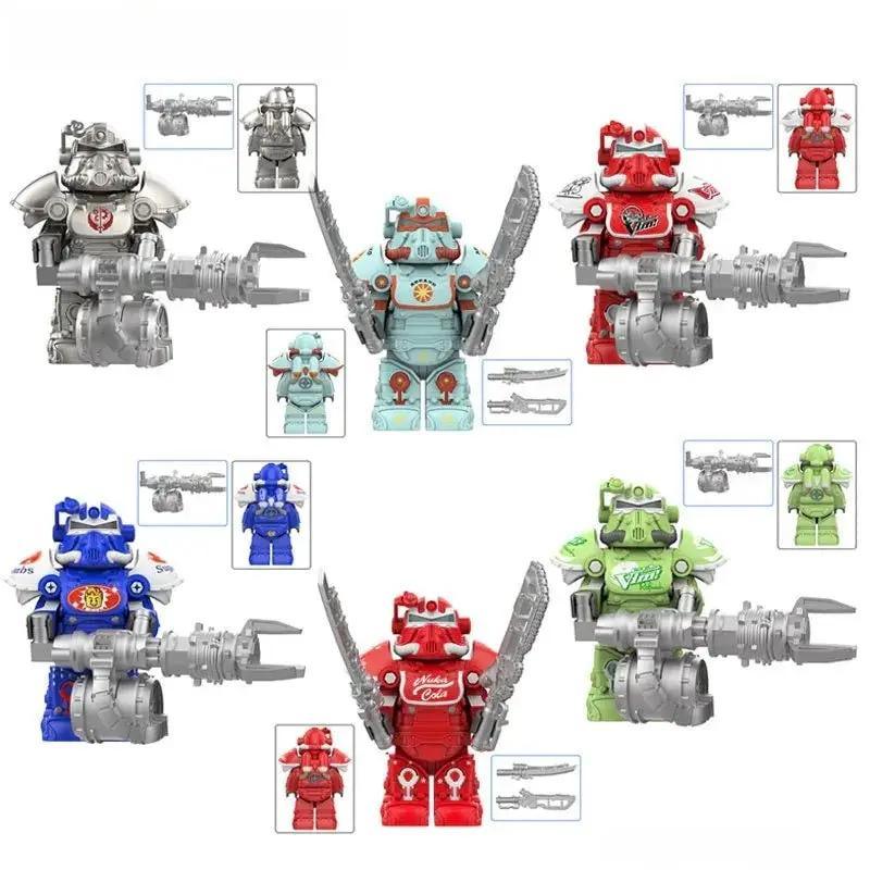 Fallout t-51 Power Armor Set of 6 Lego Minifigures Custom video Game Toys S4 - ToylandEU™