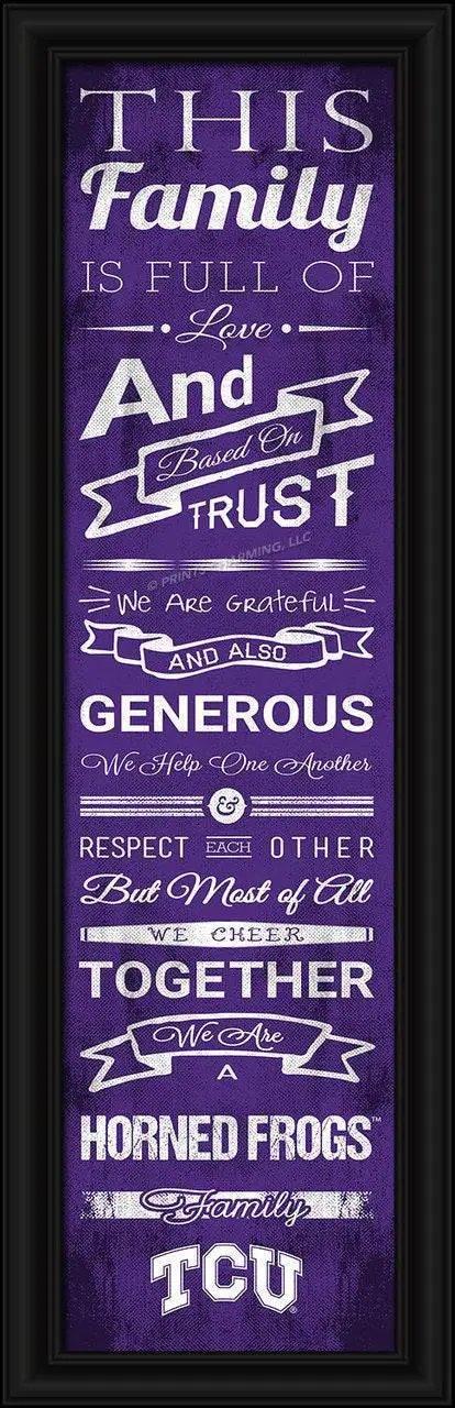 TCU Horned Frogs Family Cheer Print 24x8 Wall Art Poster - ToylandEU™