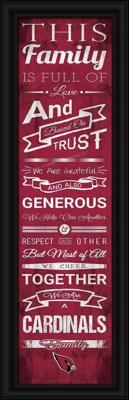 Arizona Cardinals Family Cheer Print 8x24 Inches Wall Art - ToylandEU™