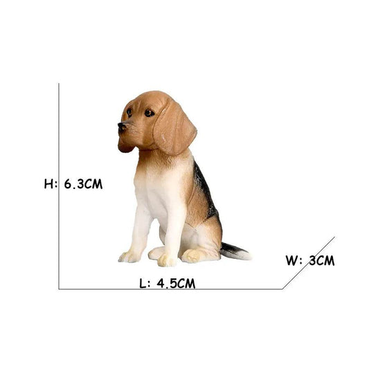 Farm Animal Figures Set with Deerhound Dog, Beagle & Collie Models - ToylandEU