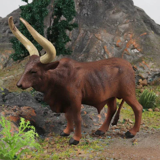 Farm Animal Figurine Collection - Realistic Cow, Bull, and Calf Set - ToylandEU