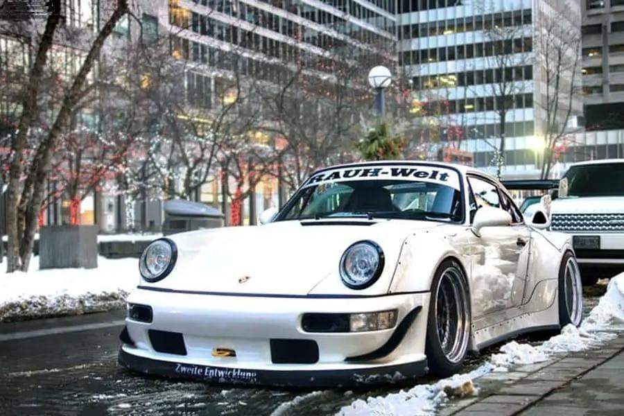 Fast Speed Porsche 964 RWB Widebody DREAMCATCHER GT Version Rear Wing in White 1:64 - ToylandEU