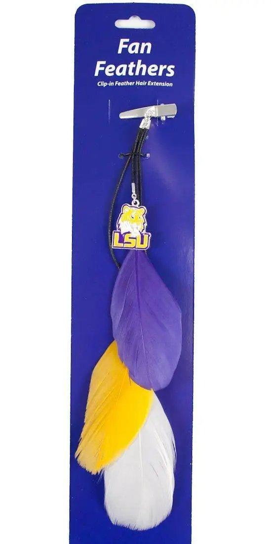 LSU Tigers Team Color Feather Hair Clip CO - ToylandEU™