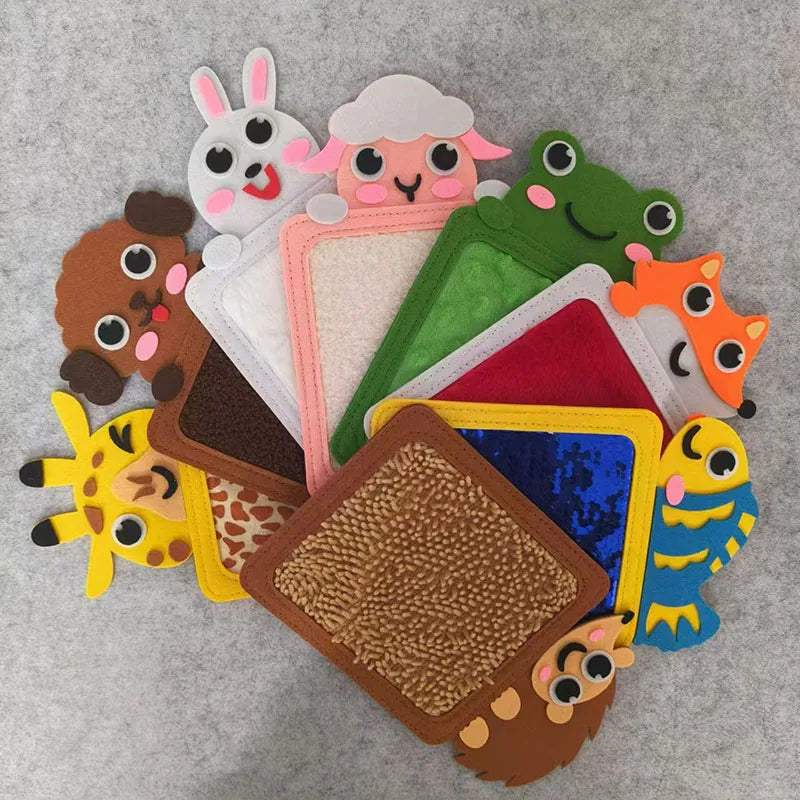 Felt Sensory Mats | Set of 8 Soft Polyester | Toylandeu™