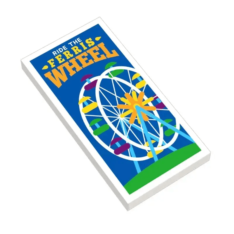 LEGO Ferris Wheel Amusement Park 2x4 Tile Poster City Displays - ToylandEU