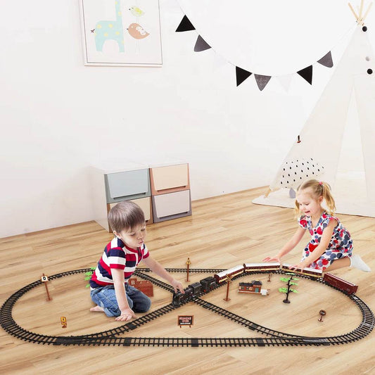 Festive Electric Christmas Train Set with Tracks, Sounds & Lights - ToylandEU