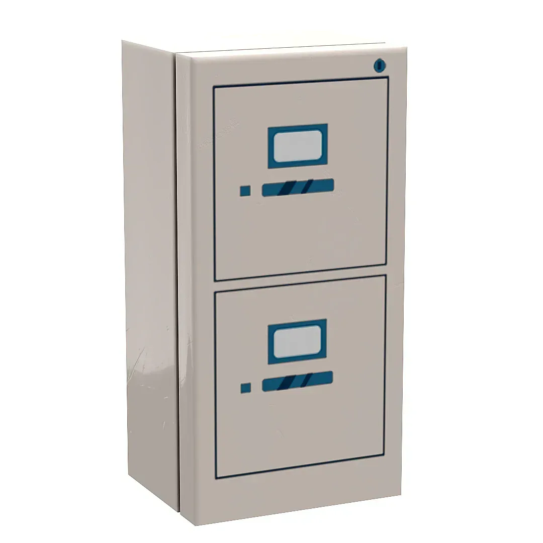 Minifigs Filing Cabinet Made With LEGO Bricks 1.3 Inch High 0.6 Inch Wide 0.5 Inch Deep Includes 2x4 Tile And 2x4 Brick - ToylandEU