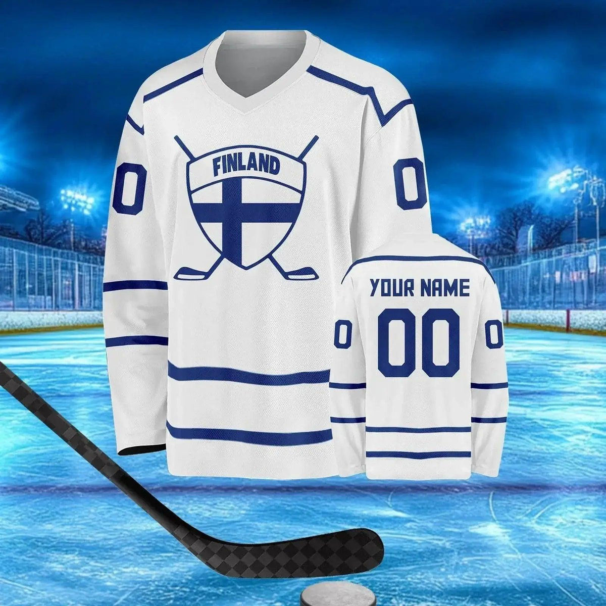 Customizable Finland Ice Hockey Jersey for All Ages - Men, Women, Youth, and Kids - Personalized Name and Number Training Shirt for Danish Fans - ToylandEU™