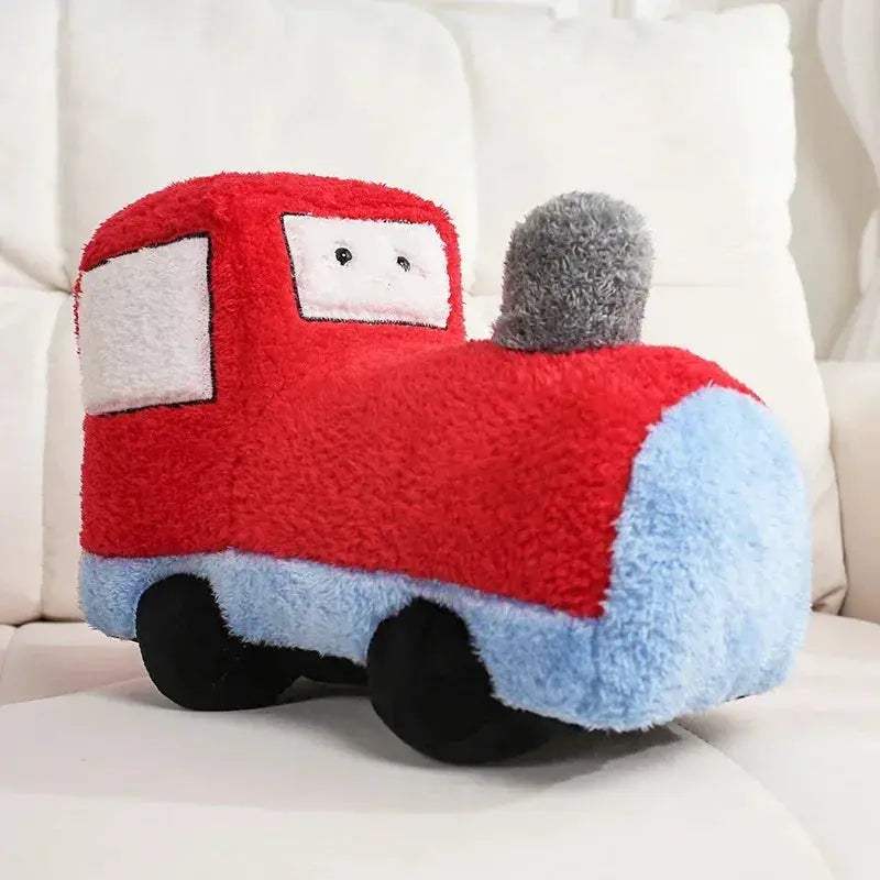 Fire Truck Plush Toy For Kids Soft Safe Birthday Gift - ToylandEU