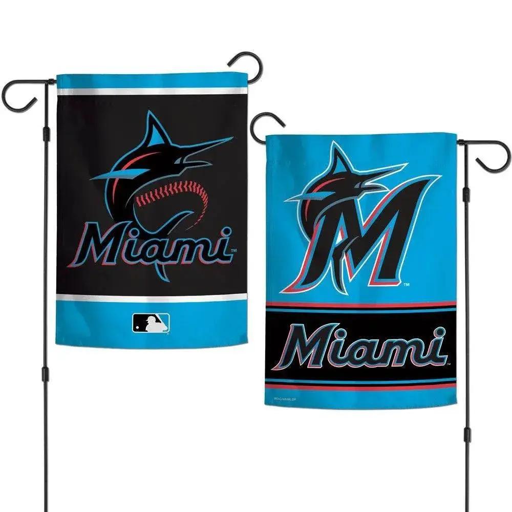 Miami Marlins Flag 12x18 Garden Style Two Sided Flag - ToylandEU™