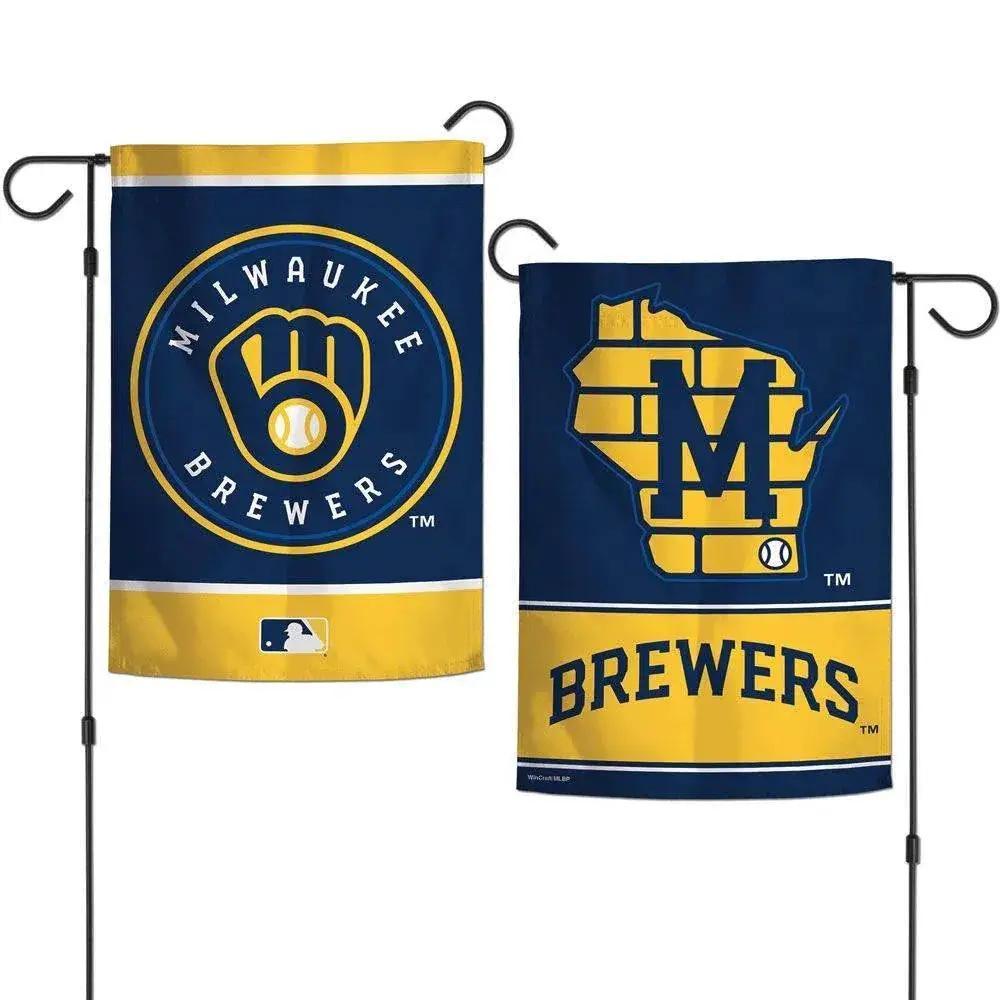 Milwaukee Brewers Garden Flag 12x18 Two Sided Polyester - ToylandEU™