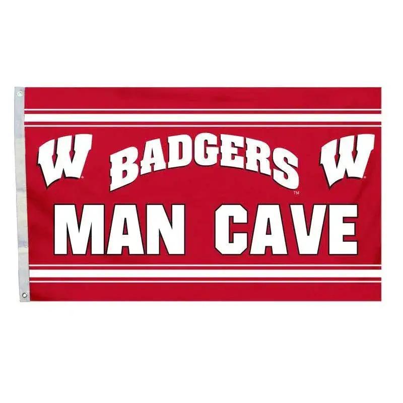 Wisconsin Badgers Flag 3x5 Banner for Man Cave Decor - ToylandEU™