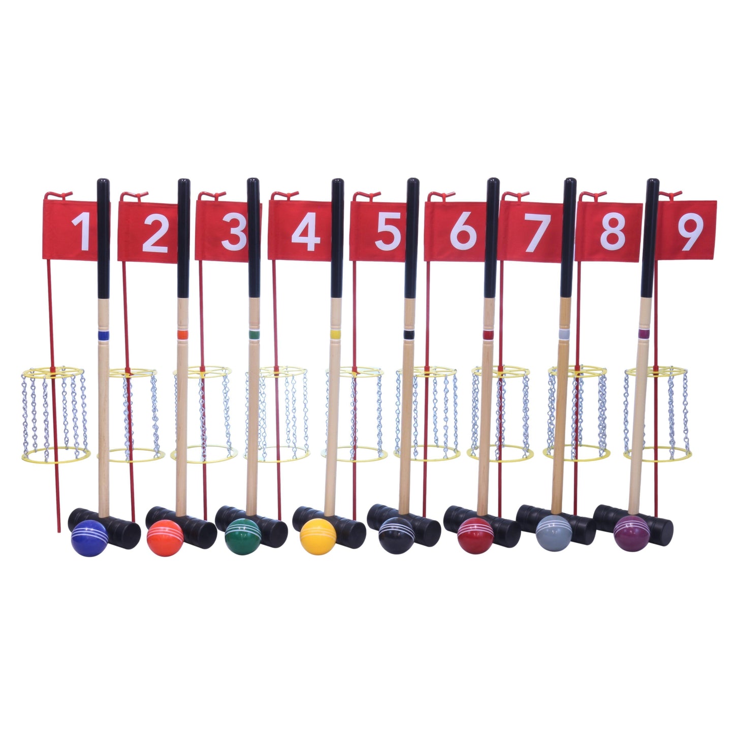 Flag Croquet Golf Game Amish Made Set Duffel Bag
