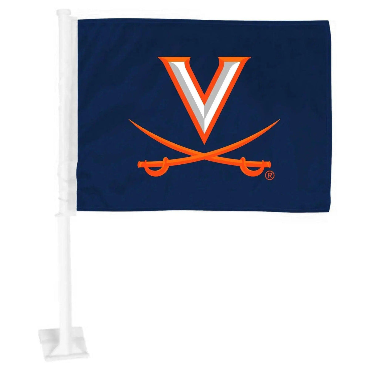 Virginia Cavaliers Nylon Car Flag With Primary Logo - ToylandEU™