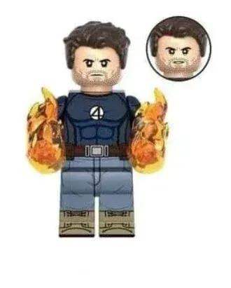 Custom Flame Hero Figure Standard Figure Scale ABS Plastic LEGO Compatible Bricks - ToylandEU
