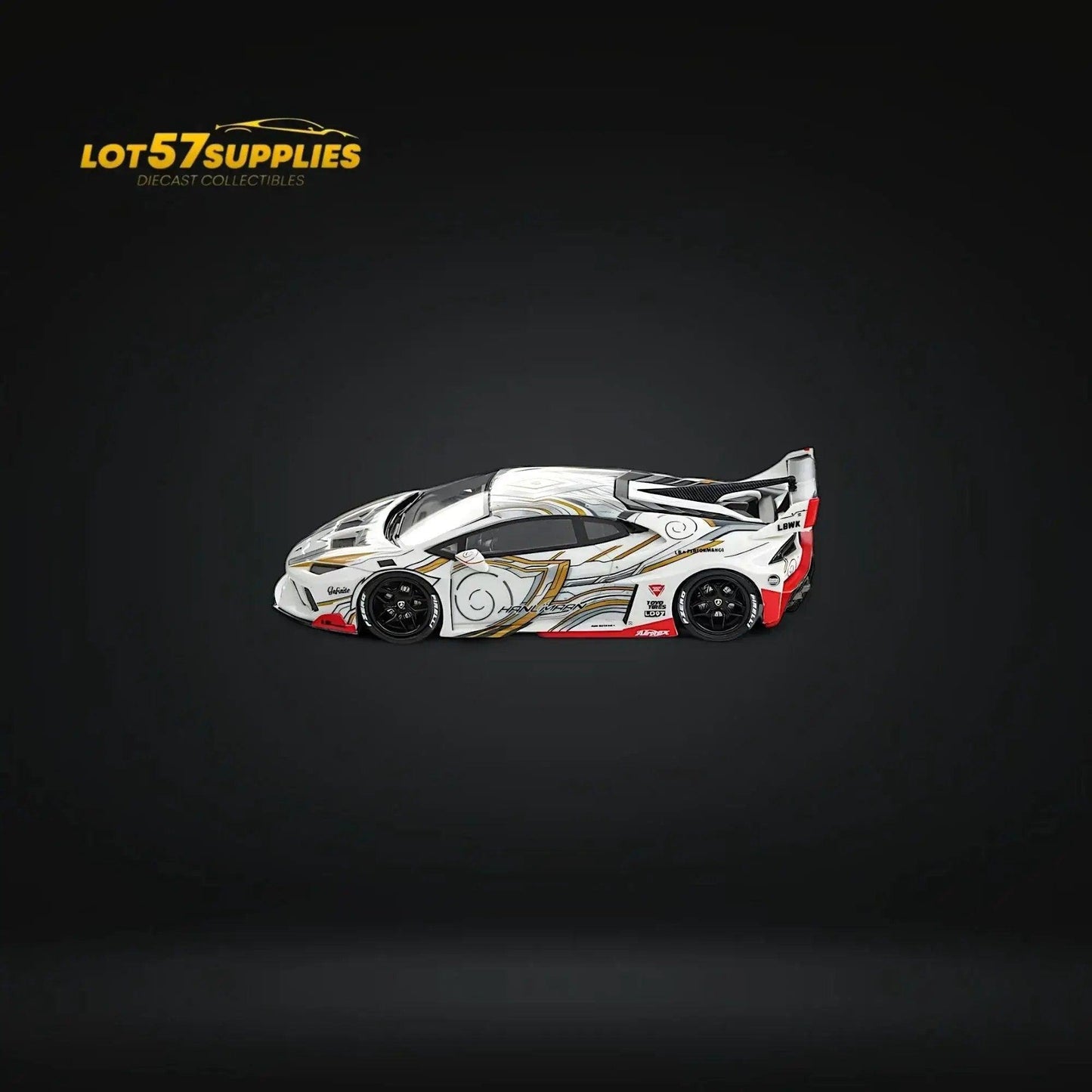 Flame Lamborghini Huracan GT LP610 White Gray 1:64 - ToylandEU™
