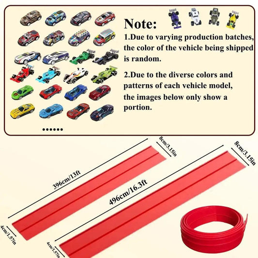 Flexible DIY Race Track For 1 64 Cars Portable Roll Up - ToylandEU™