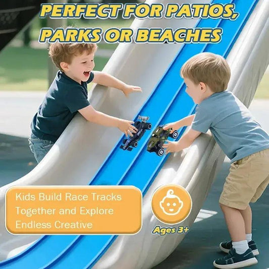 Flexible Race Track Roll Up With Double Lanes For Kids - ToylandEU™